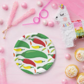 Pfeffermuster aus Chili Pappteller (Party)