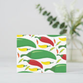 Pfeffermuster aus Chili Postkarte (Stehend Vorderseite)