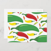 Pfeffermuster aus Chili Postkarte (Vorne/Hinten)