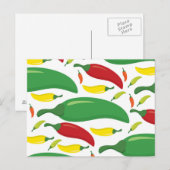 Pfeffermuster aus Chili Postkarte (Vorne/Hinten)
