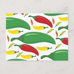 Pfeffermuster aus Chili Postkarte