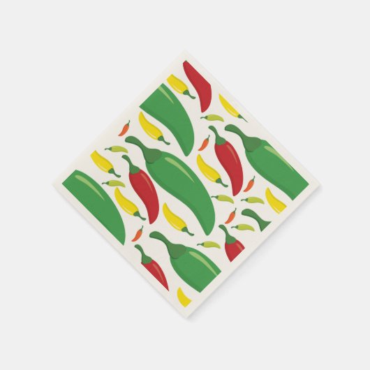 Pfeffermuster aus Chili Serviette (Ecke)