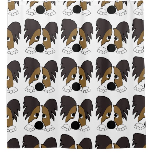 Pfefferpapillon Duschvorhang (Vorderseite)