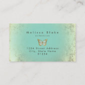 Pfefferschmetterlingsdesign Visitenkarte (Rückseite)