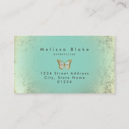 Pfefferschmetterlingsdesign Visitenkarte (Rückseite)