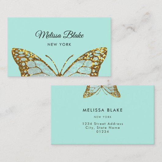 Pfefferschmetterlingsdesign Visitenkarte (Vorne/Hinten)