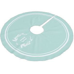 Pfefferstreifen und Kürbisröcke Polyester Weihnachtsbaumdecke