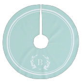 Pfefferstreifen und Kürbisröcke Polyester Weihnachtsbaumdecke (Vorderseite)