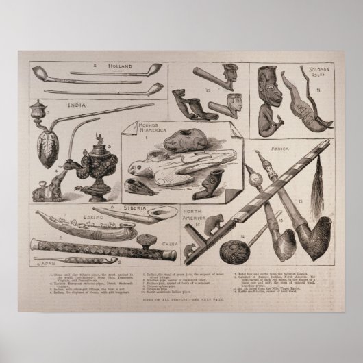 Pfeife aller Völker Poster (Vorne)