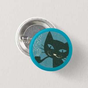 Pfeife rauchende Katzen-Taste Button