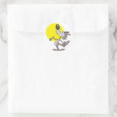 Pfeifen am Mond Runder Aufkleber (Tasche)