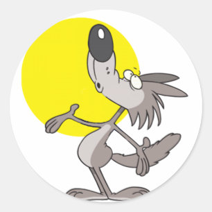 Pfeifen am Mond Runder Aufkleber