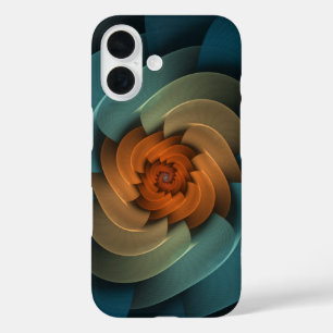 Pfeifen in der dunklen Abstrakten Blauen Spirale iPhone 16 Hülle