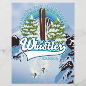 Pfeifen Kanada Skifahrplakat. (Rückseite)