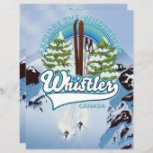 Pfeifen Kanada Skifahrplakat. (Vorne/Hinten)