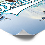 Pfeifen Kanada Skifahrplakat. Postkarte Poster (Ecke)