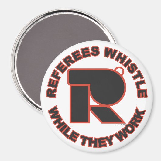 pfeifen während der Arbeit Magnet (Vorderseite/Rückseite)