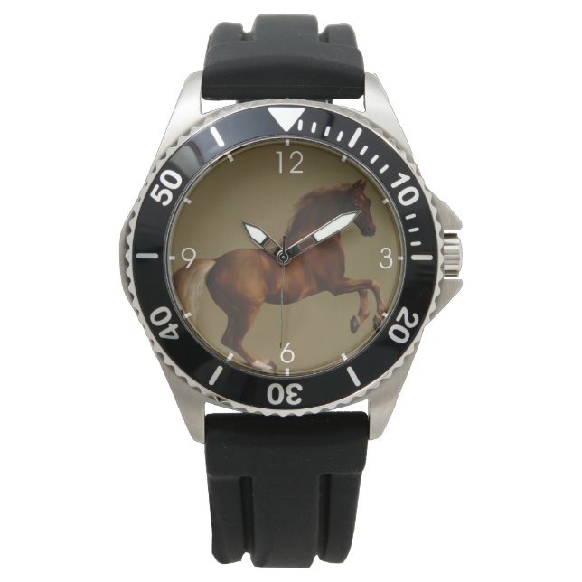 Pfeifenjacke das Pferd (von George Stubbs) Armbanduhr (Vorderseite)