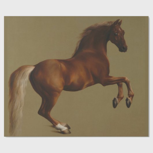 Pfeifenjacke das Pferd (von George Stubbs) Geschenkpapier (Flach)