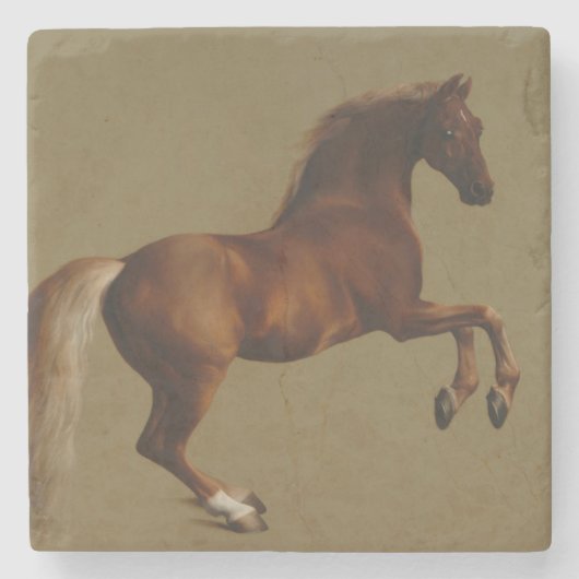 Pfeifenjacke das Pferd (von George Stubbs) Steinuntersetzer (Vorderseite)