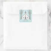 Pfeifenkapelle Quadratischer Aufkleber (Tasche)