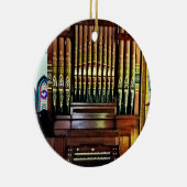 Pfeifenorgan in der Kirche Keramikornament (Rechts)