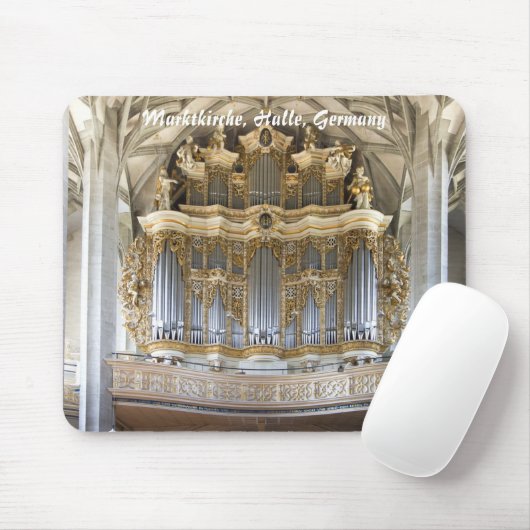 Pfeifenorgel in Marktkirche, Halle mousepad (Mit Mouse)