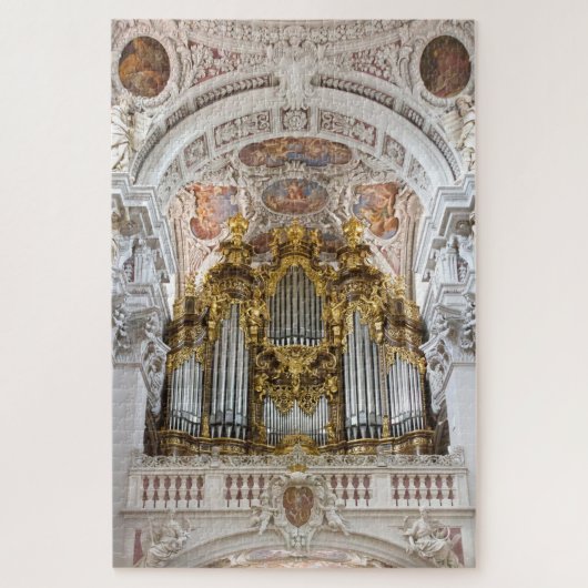 Pfeifenorgel in Passau Kathedrale, Deutschland Puzzle (Vertikal)