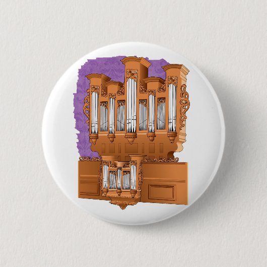 Pfeifenorgel, Kirchen-Organ-Grafik Brown Button (Vorderseite)