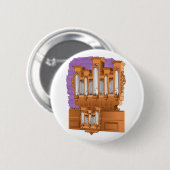 Pfeifenorgel, Kirchen-Organ-Grafik Brown Button (Vorne & Hinten)