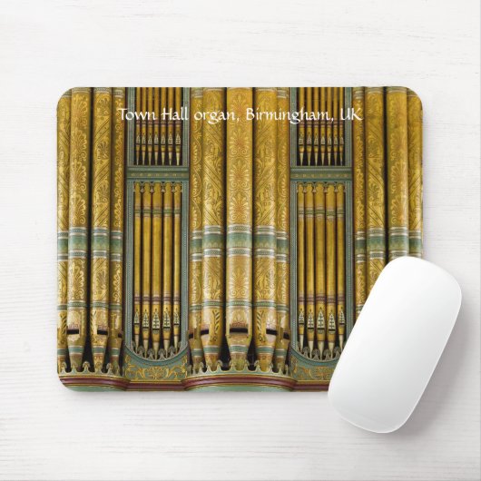 Pfeifenorgel mousepad - BirminghamRathaus (Mit Mouse)