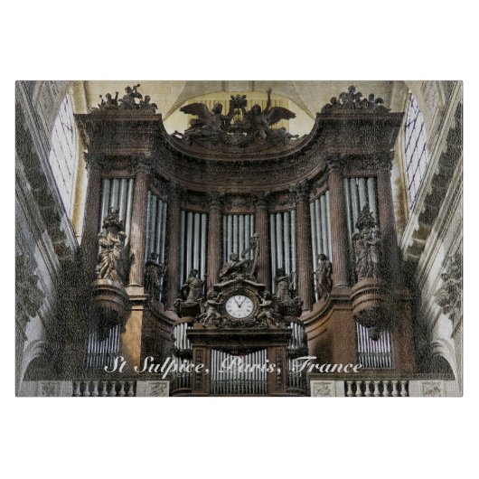 Pfeifenorgel-Schneidebrett St. Sulpice Schneidebrett (Vorderseite)