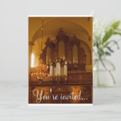 Pfeifenorgeleinladung Einladung (Stehend Vorderseite)