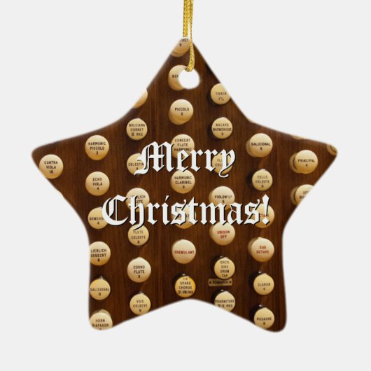 Pfeifenorgelendgriffe Weihnachtsverzierung Keramik Ornament (Hinten)