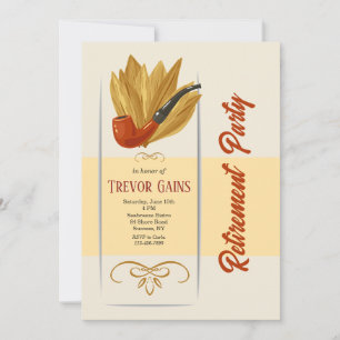 Pfeifenraucher-Ruhestandsparty Einladung