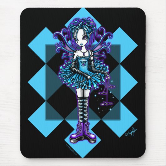 "Pfeifer-" Harlekin-Libellen-Fee Mousepad (Vorne)