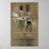 Pfeifer - Hinweis in Rosa und Braun Poster (Vorne)