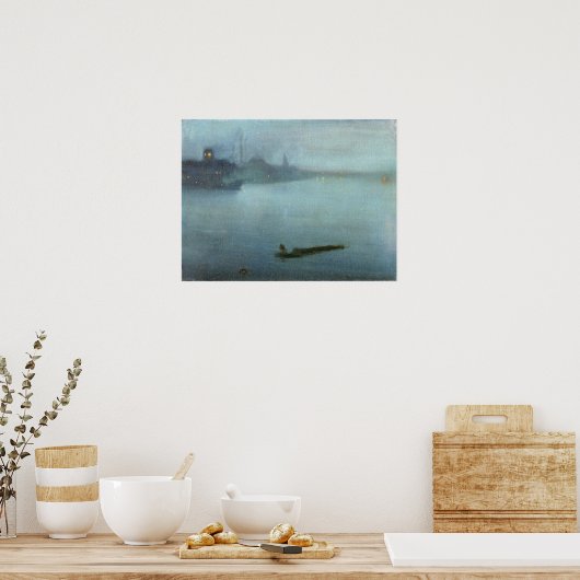 Pfeifer - in Blau und Silber Poster (Küche)