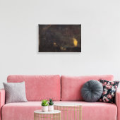 Pfeifer - Nocturne, Schwarz und Gold, Das Feuerrad Leinwanddruck (Insitu (Wohnzimmer))