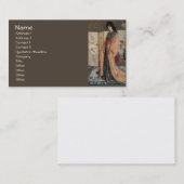 Pfeifer, Prinzessin aus dem Land Porzellan Kunst Visitenkarte (Vorne/Hinten)