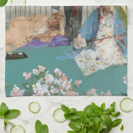 Pfeifer - Variationen in Farbe und Grün Geschirrtuch (Gefaltet)