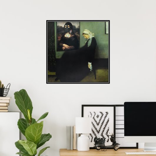 Pfeifermutter Got Gassed - von Mona Lisa? Poster (Heimbüro)