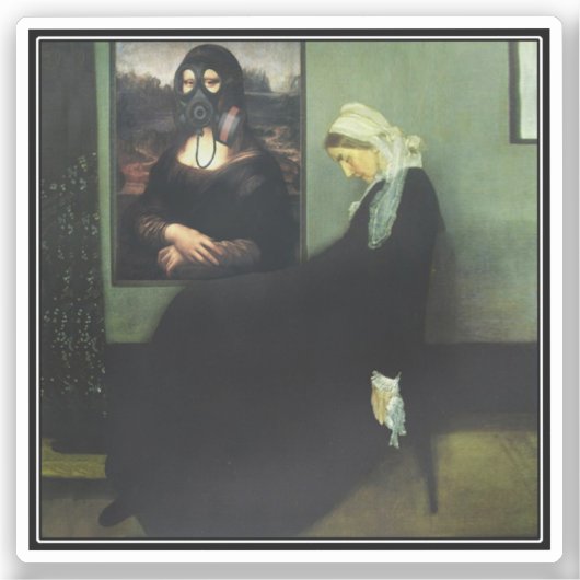 Pfeifermutter Got von Mona Lisa Aufkleber (Vorderseite)