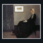 Pfeifermutter Poster<br><div class="desc">Vintages Kunstportrait "Arrangement in Grau und Schwarz,  Nr. 1: Portrait of the Artist's Mother",  auch bekannt als "Whistler's Mother",  von James Abbot McNeil Whistler,  1871.</div>
