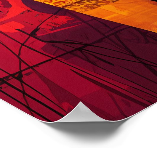 Pfeifermutter wurde in fett Abstrakt uminterpretie Poster (Ecke)