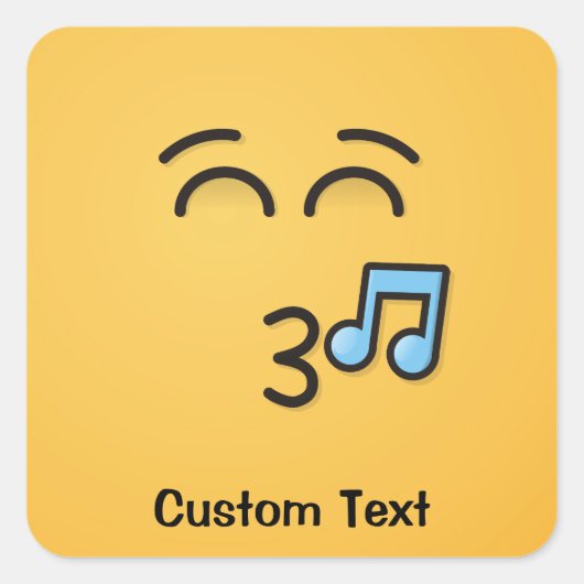 Pfeifgesicht mit mildem Auge Classic Round Sti Quadratischer Aufkleber (Vorderseite)