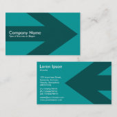 Pfeil - Aqua-blaues Grün 009999 Visitenkarte (Vorne/Hinten)