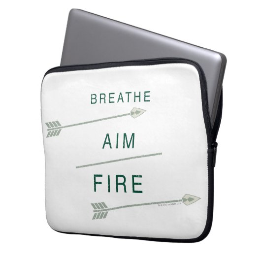 Pfeil | Atmen Aim Feuer Laptopschutzhülle (Vorderseite Links)