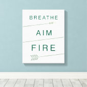 Pfeil | Atmen Aim Feuer Leinwanddruck (Insitu (Holzboden))