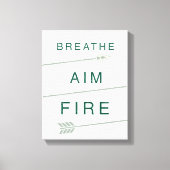 Pfeil | Atmen Aim Feuer Leinwanddruck (Vorderseite)